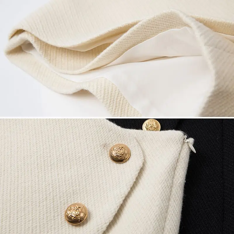 Tweed Shorts Skirts Women Clothing High Waist Thicked Vintage Wide Leg Pants Pantalones Cortos De Mujer 2025 New Bottoms 7n011