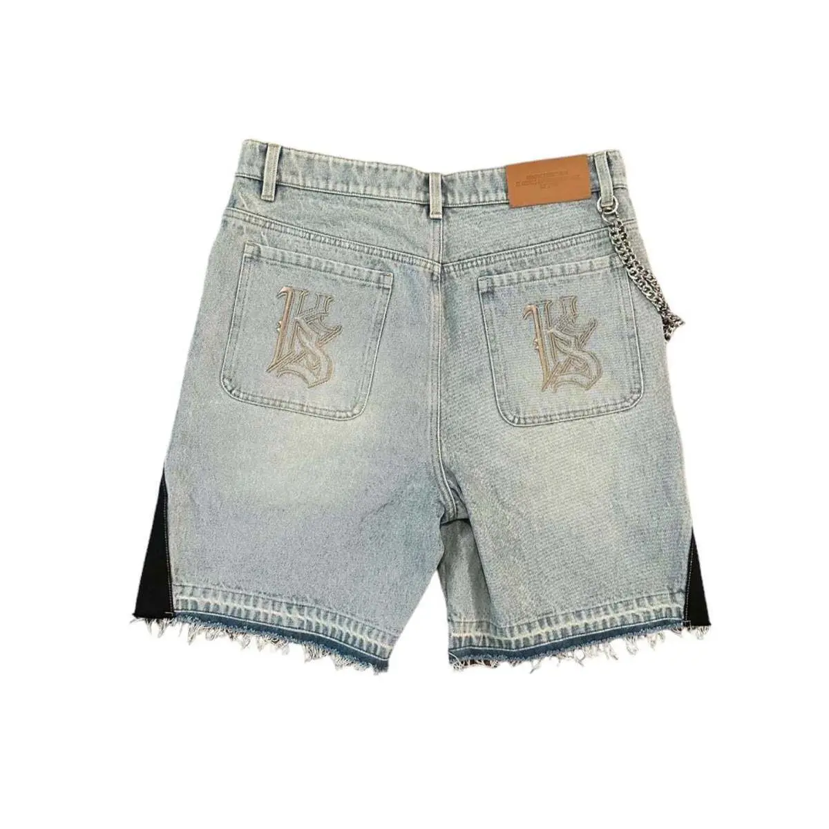 IOOTIANY Y2k Cartoon Embroidery Jorts Man Women Harajuku Streetwear Retro Patchwork Denim Shorts Jeans Baggy Shorts Oversized