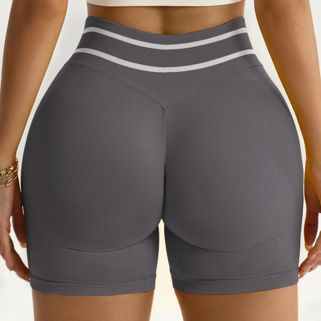 Women Gym Casual Shorts Running Biker Scrunch Sports Short Pants Yoga Fitness Workout Training High Waist Tights Elastic