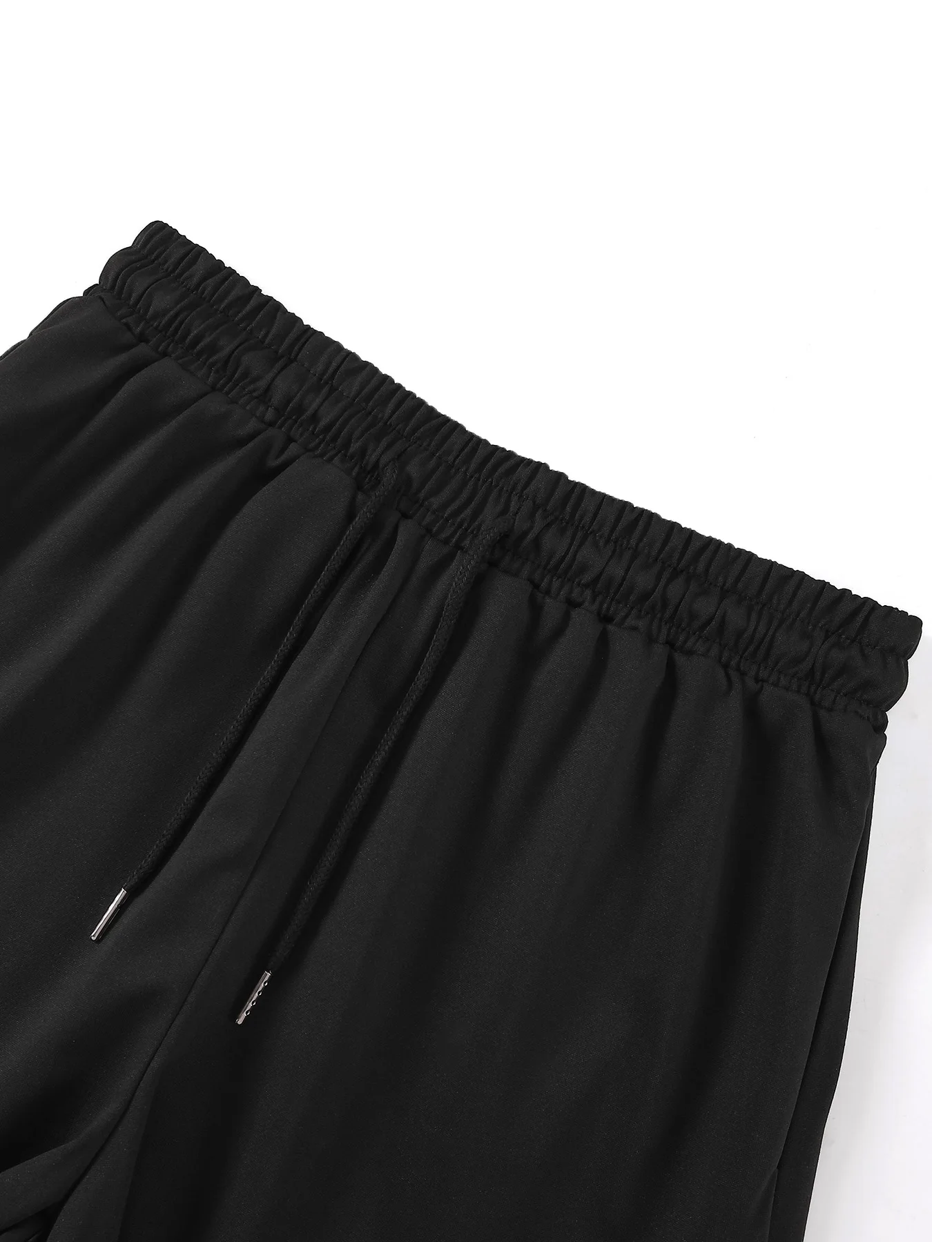 XUANSHOW Summer Women Shorts Sportswear Lacing Bottoms Solid Color Elastic Pockets Casual High Waisted Women Loose Short
