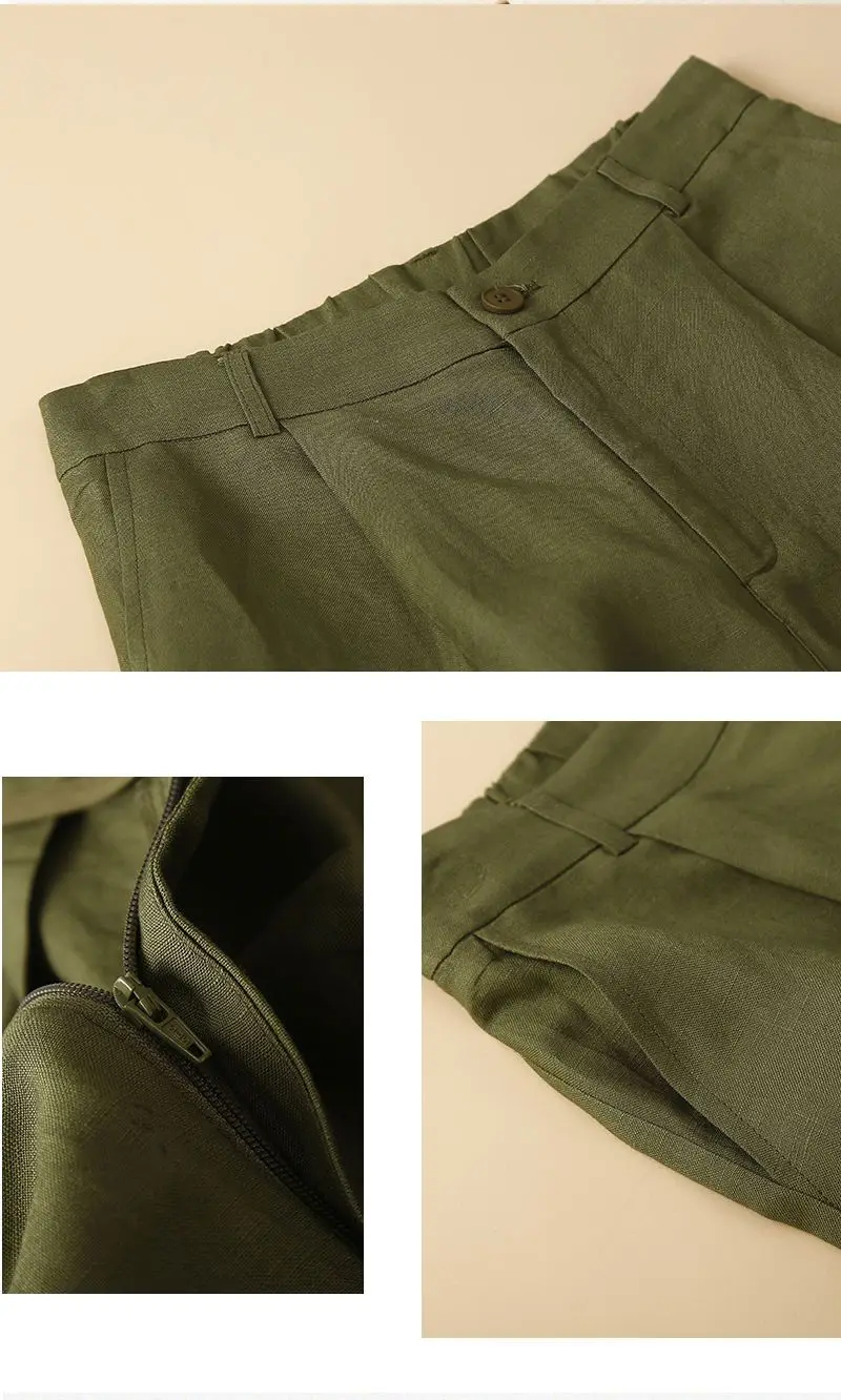 Women's Shorts Cotton Linen High Waisted Short Pants Casual Loose Solid Purple Button Summer Shorts for Women