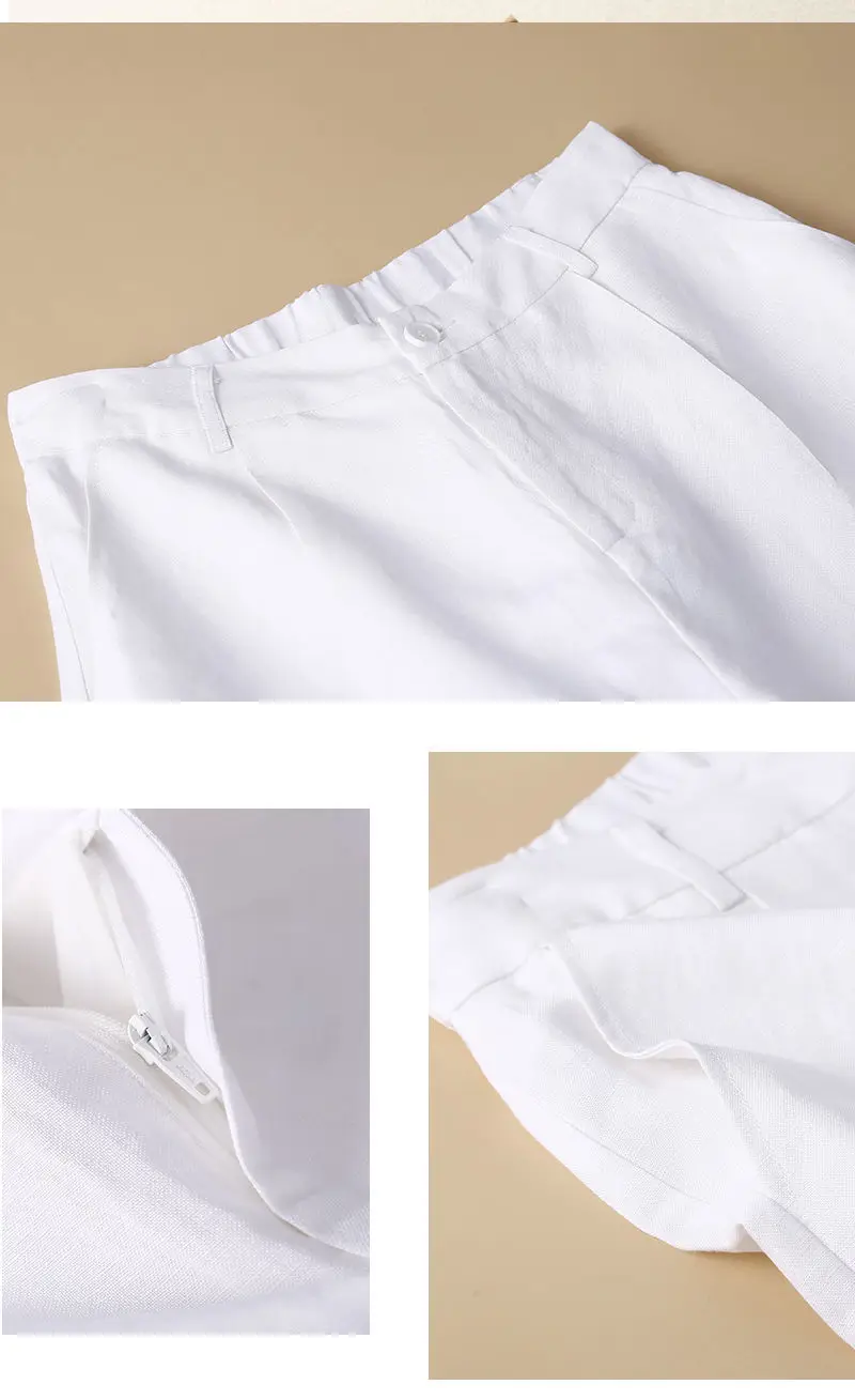 Women's Shorts Cotton Linen High Waisted Short Pants Casual Loose Solid Purple Button Summer Shorts for Women