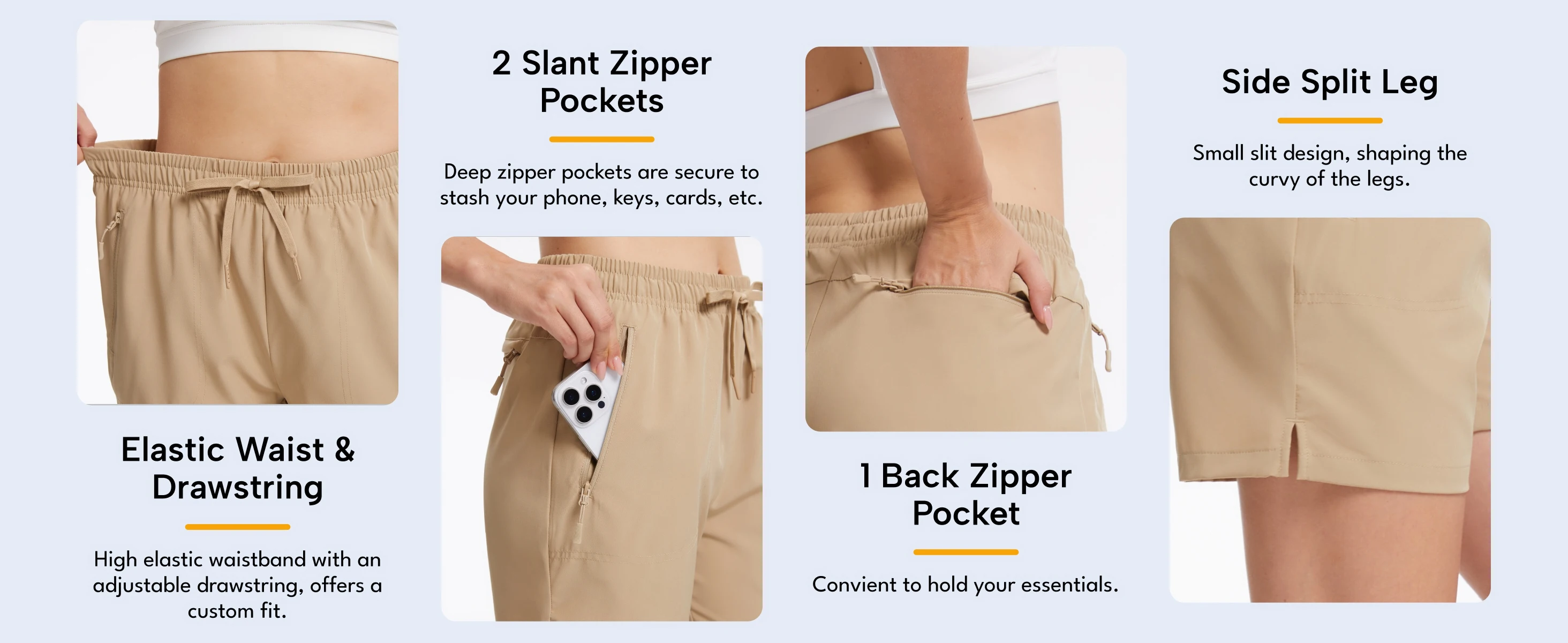 TACVASEN Women's 5'' Hiking Shorts Quick Dry Golf Lightweight UPF50+ Athletic Shorts Summer Water Resistant Zipper Pockets