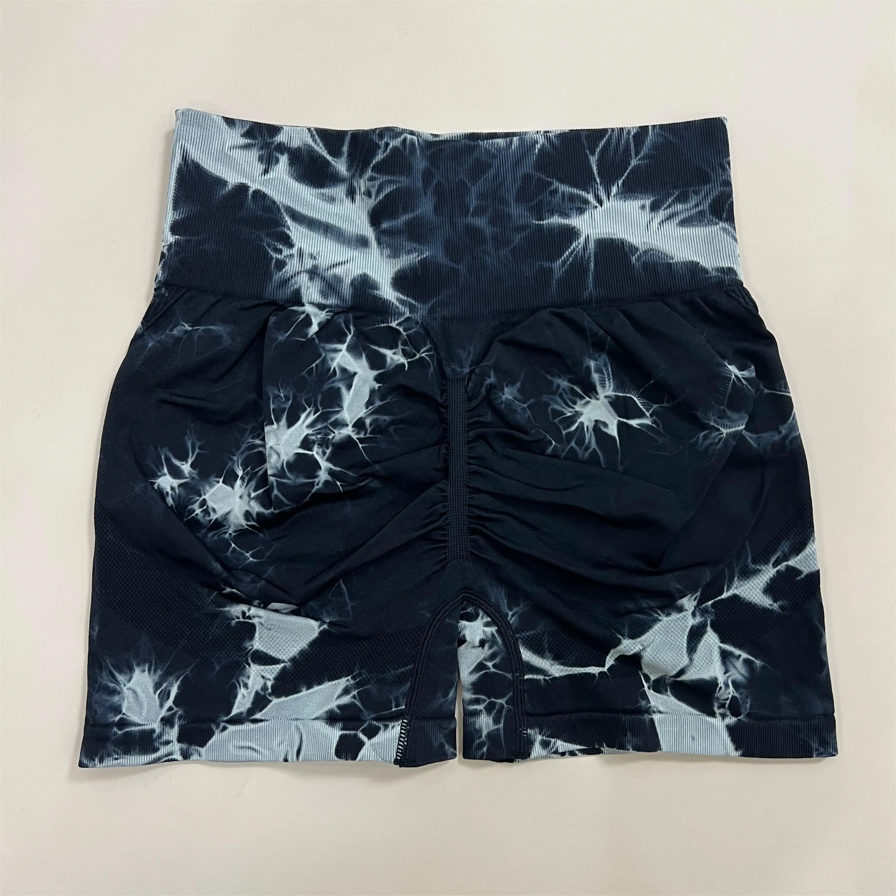 Women High Waist Gym Shorts Tie Dye Athletic Legging Butt Lifting Sports Leggins Elastic Yoga Pants Training Outdoor Tights