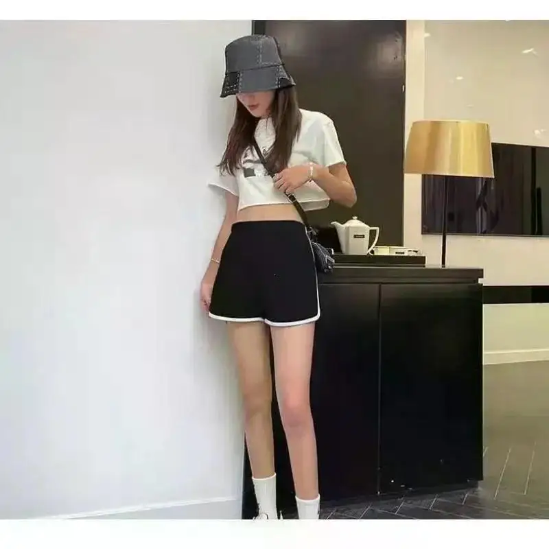 Summer New Shorts Women's Sports Shorts Casual Korean Edition Yoga Wide Legs Home Sleeping Pants High-waisted Slimming Shorts
