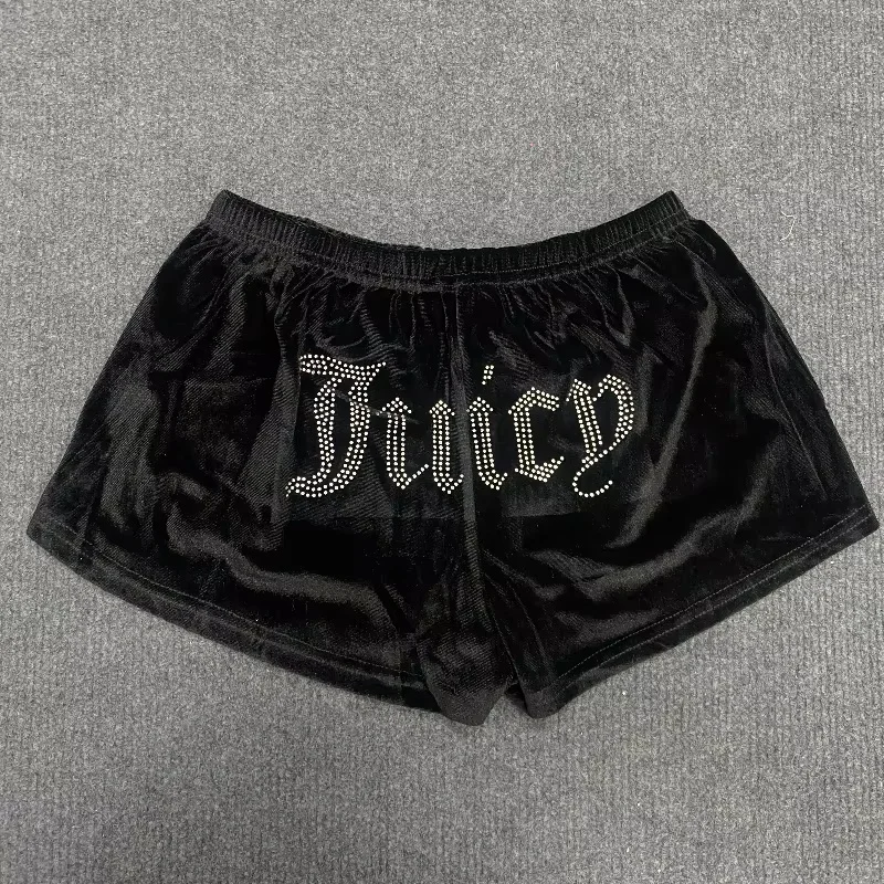 Retro fashion Gothic breathable casual tight pants, low waisted women's shorts, summer hot brick decoration
