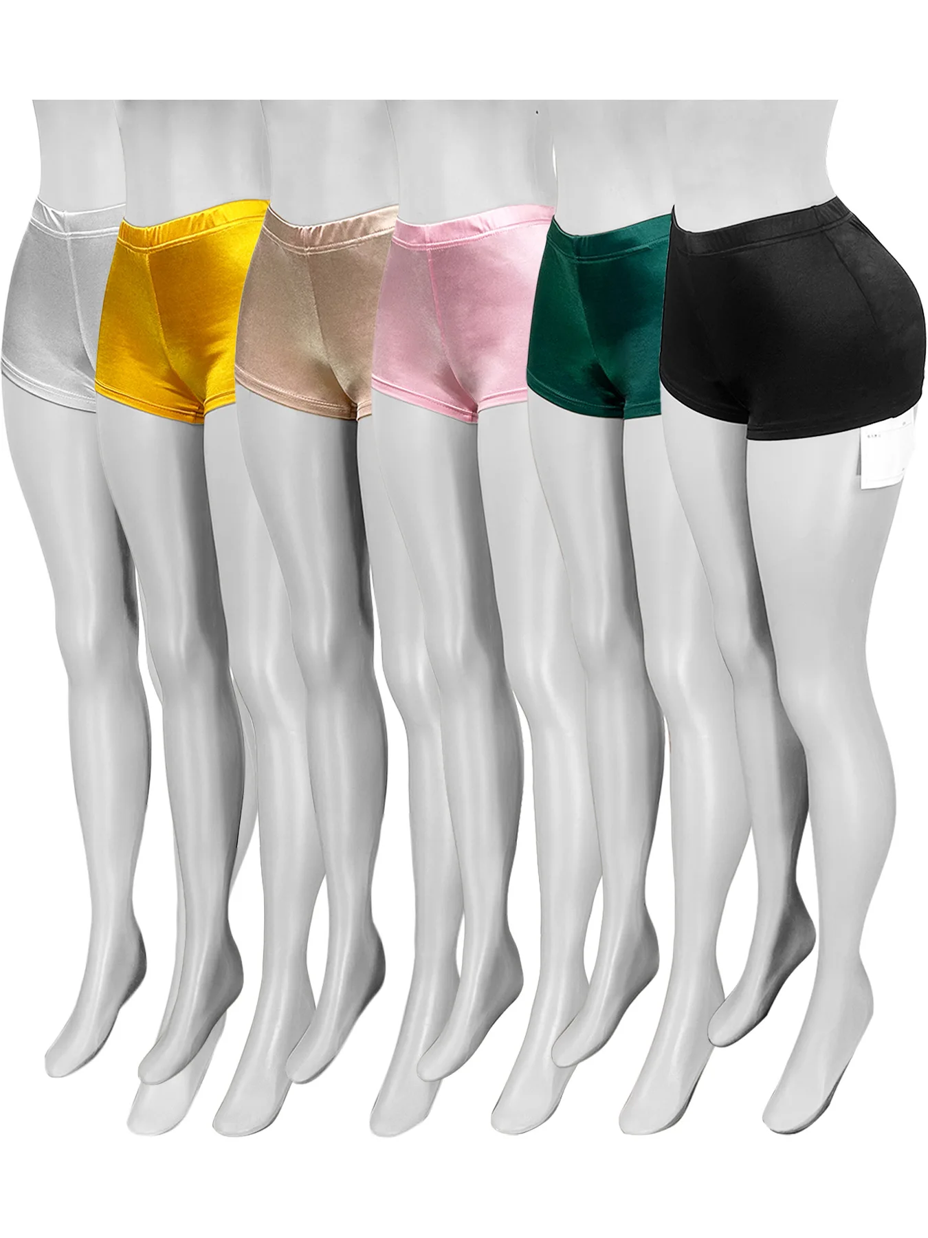 FAGADOER Y2k Sexy Bodycon Shorts for Woman Solid Color High Waist Elasticity Shorts Female Streetwear Bottoms 2025 Summer New