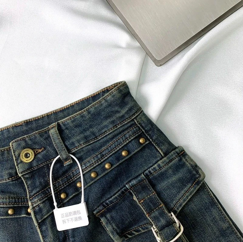 Y2K 2000S Cargo Denim Shorts Women Streetwear Vintage High Waist Shorts Jeans Summer Harajuku Korean Sexy Hot Short Pants New