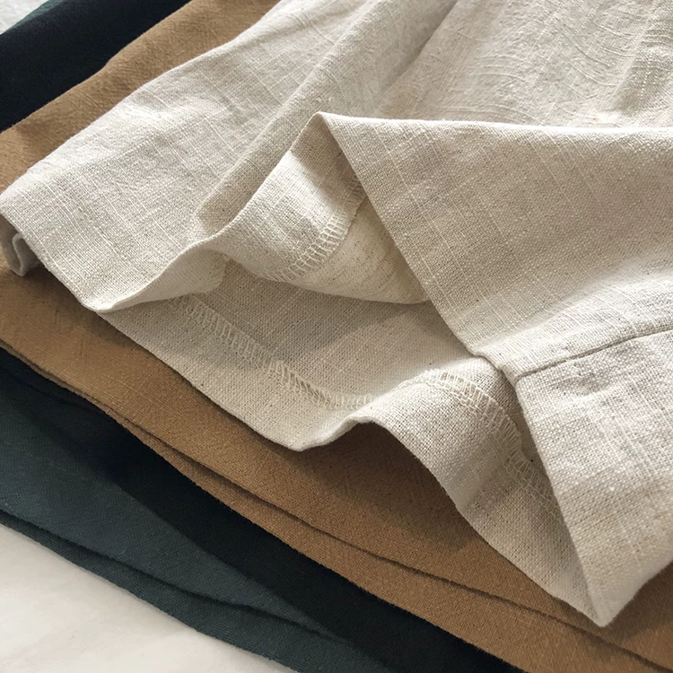 Limiguyue Breathable Cotton Linen Shorts Japanese Retro High Waist Wide Leg Bermuda Shorts Suit Casual Summer Woman Loose J200