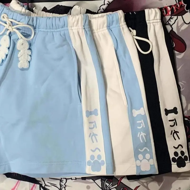 Japanese High Waisted Shorts for Women Cat Cute Cotton Pants New Bottoms Casual Fashion Summer Shorts Pantalones Cortos De Mujer