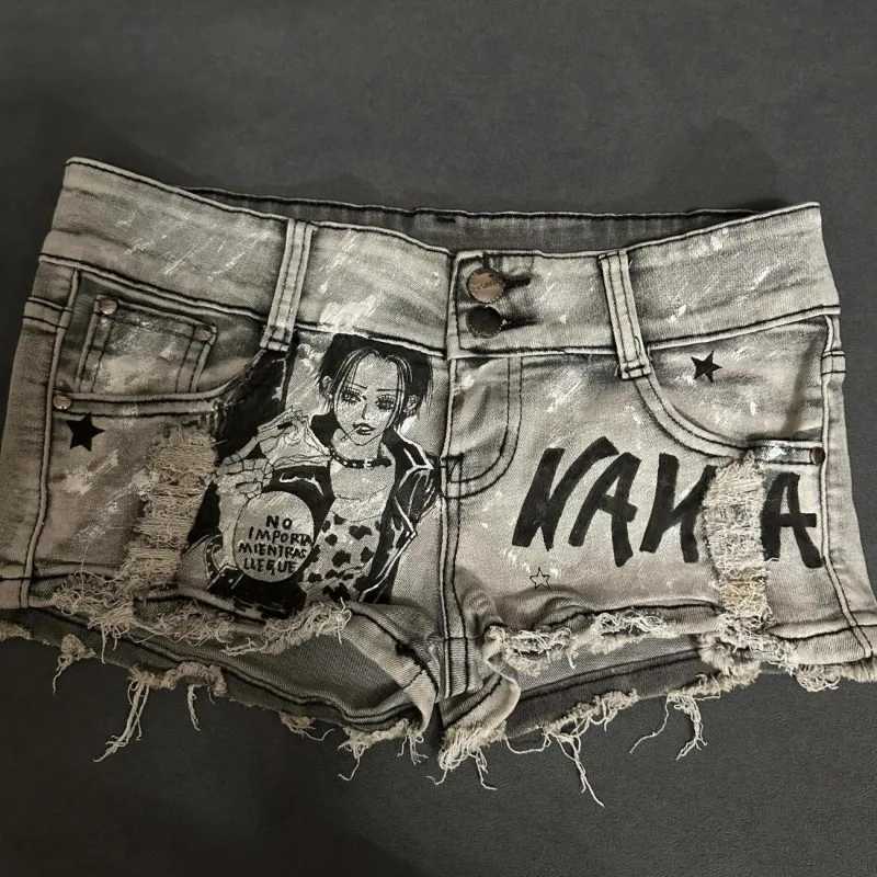 Harajuku Denim Shorts Women Streetwear Casual Hole Tassel Y2k Pants 2025 New Bottoms Fashion Summer Pantalones Cortos De Mujer