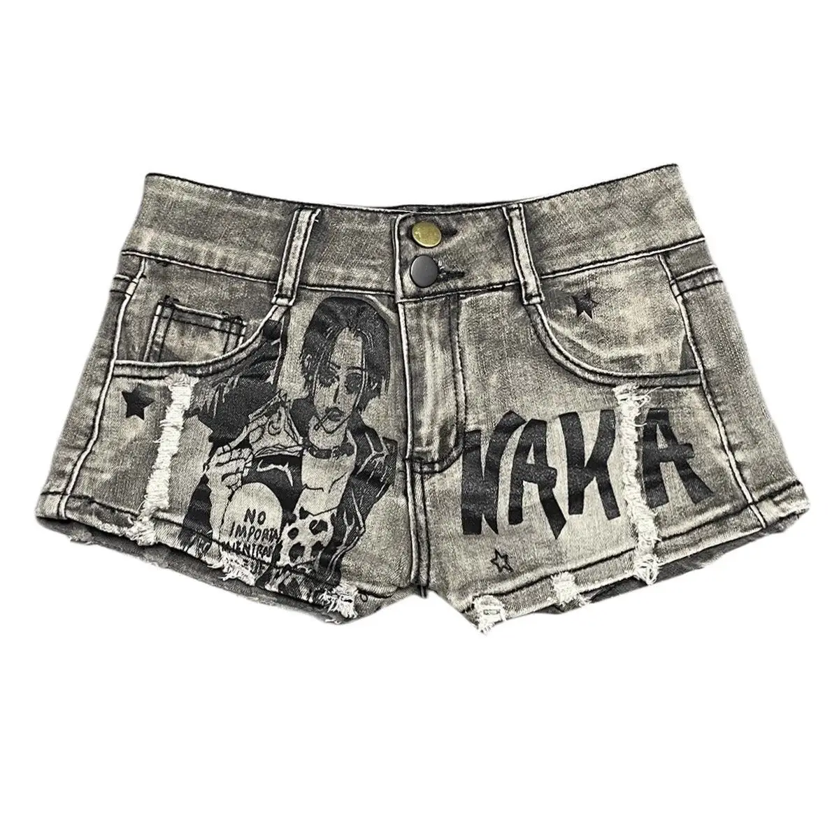 Harajuku Denim Shorts Women Streetwear Casual Hole Tassel Y2k Pants 2025 New Bottoms Fashion Summer Pantalones Cortos De Mujer