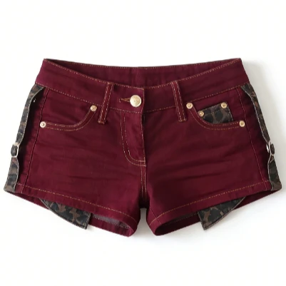 2026 Casual Women's Denim Shorts 2000s Aesthetic High Waist New Fashion Hot Girls Multi-Pocket Button Super Short Hot Pants