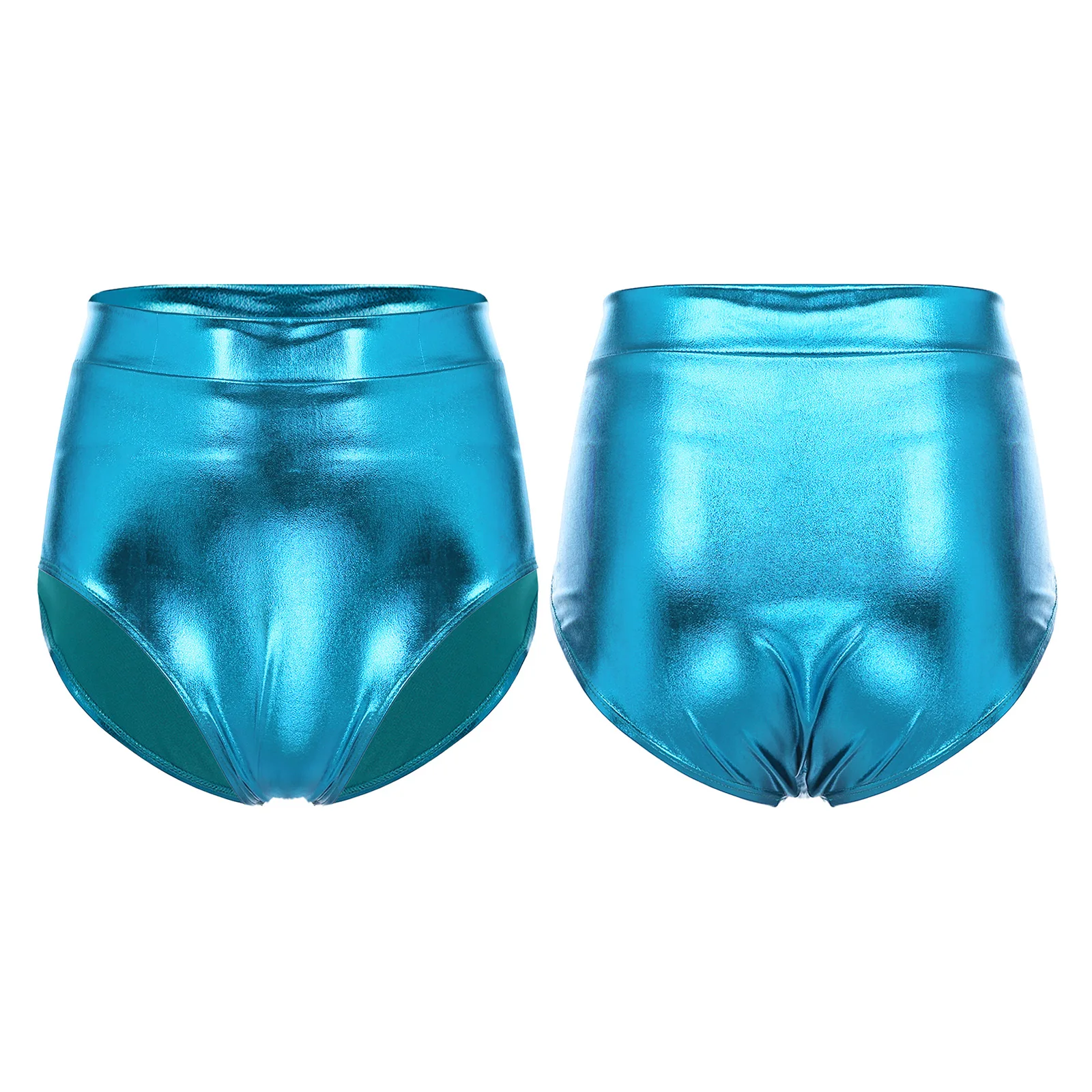 Womens Metallic Booty Shorts Shiny Panties Bikini Briefs Hot Pants Music Festival Rave Pole Dance Bottoms Party Costume Clubwear