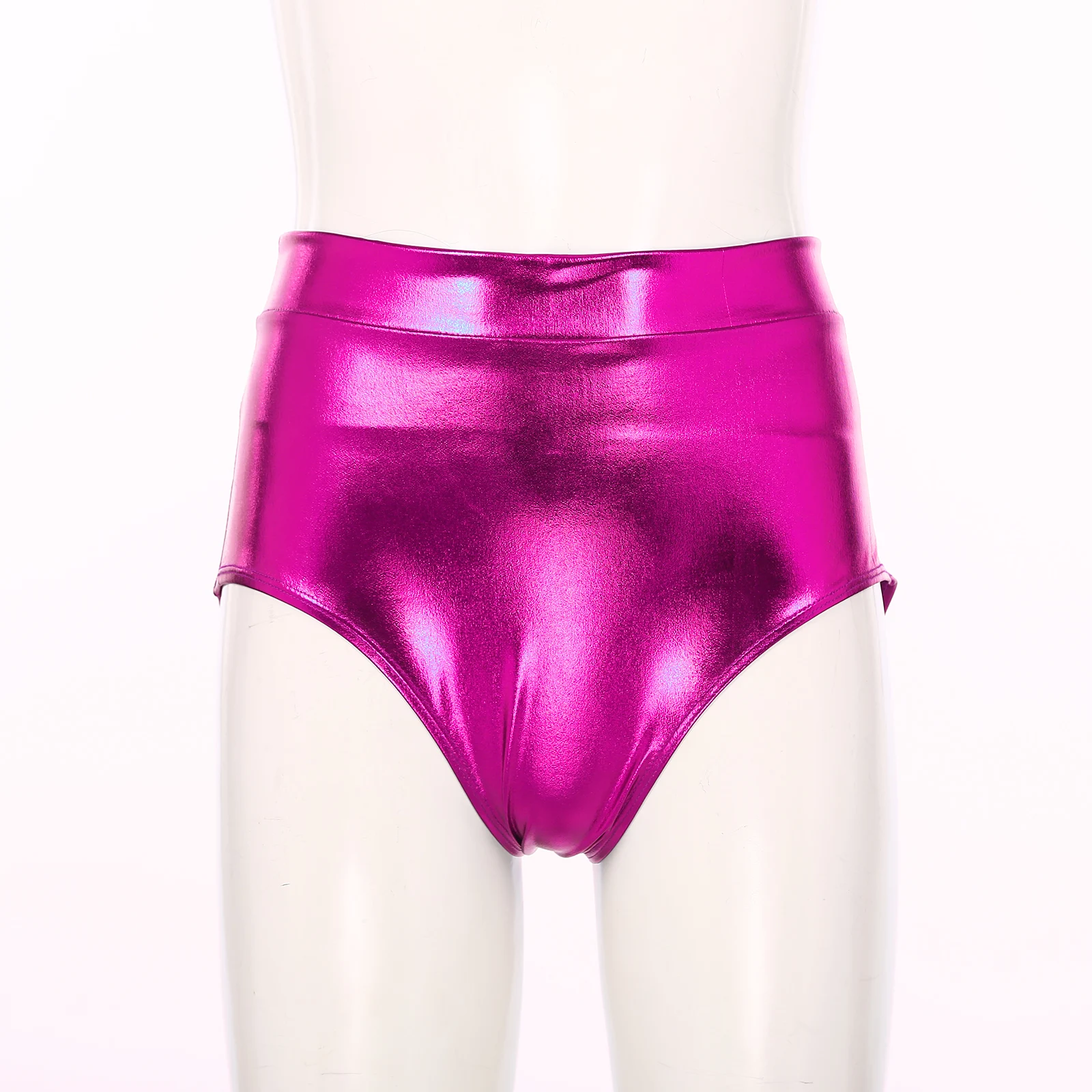 Womens Metallic Booty Shorts Shiny Panties Bikini Briefs Hot Pants Music Festival Rave Pole Dance Bottoms Party Costume Clubwear