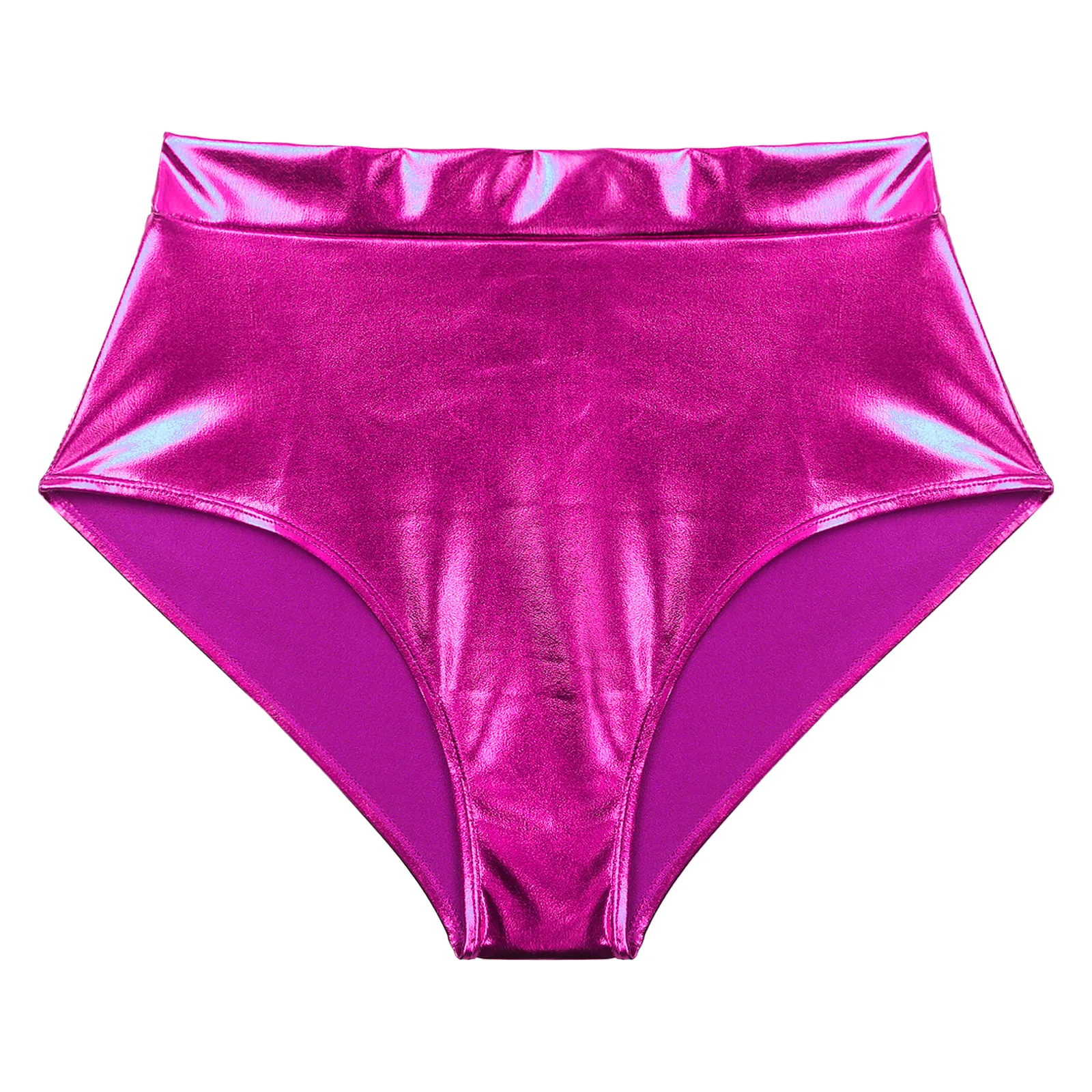 Womens Metallic Booty Shorts Shiny Panties Bikini Briefs Hot Pants Music Festival Rave Pole Dance Bottoms Party Costume Clubwear