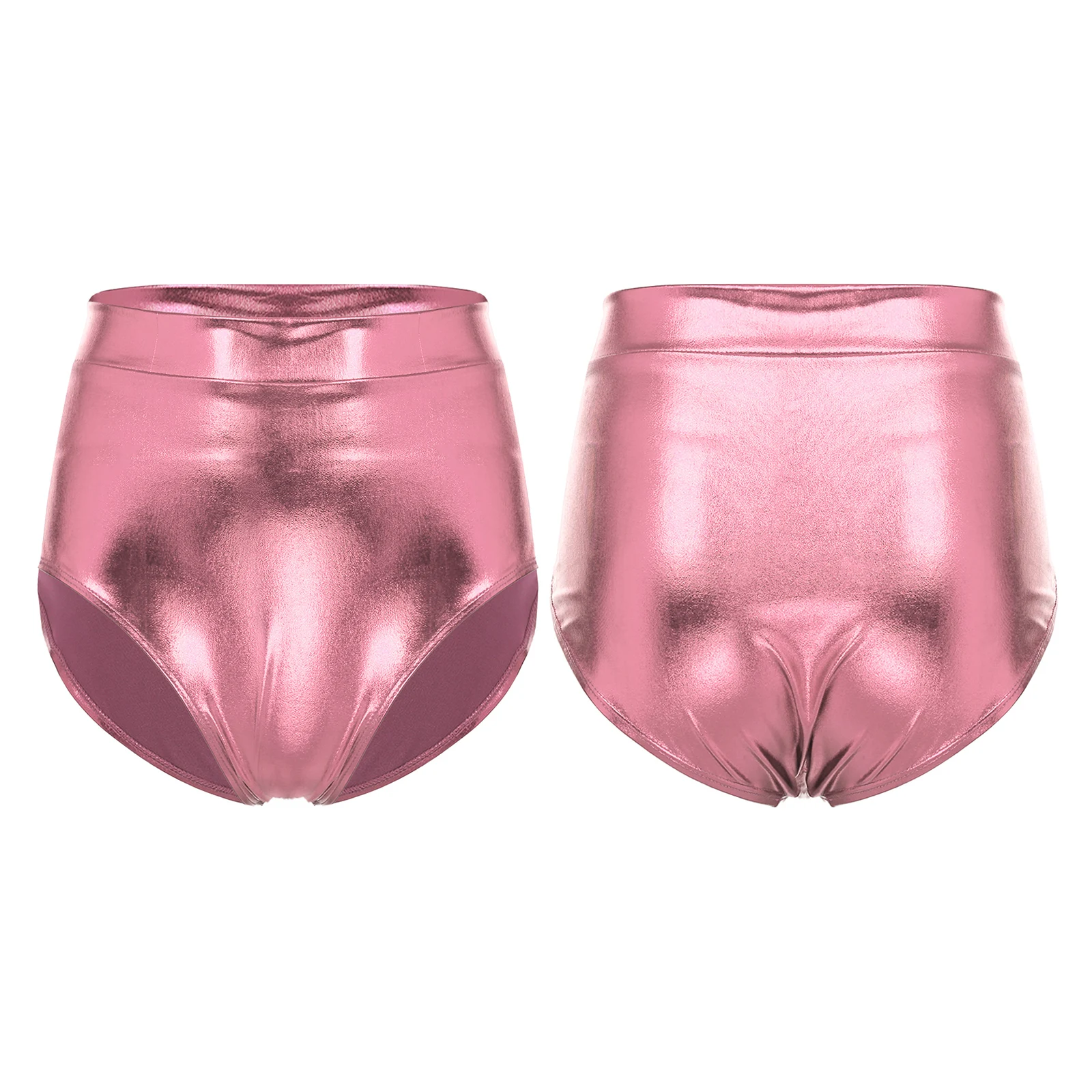 Womens Metallic Booty Shorts Shiny Panties Bikini Briefs Hot Pants Music Festival Rave Pole Dance Bottoms Party Costume Clubwear
