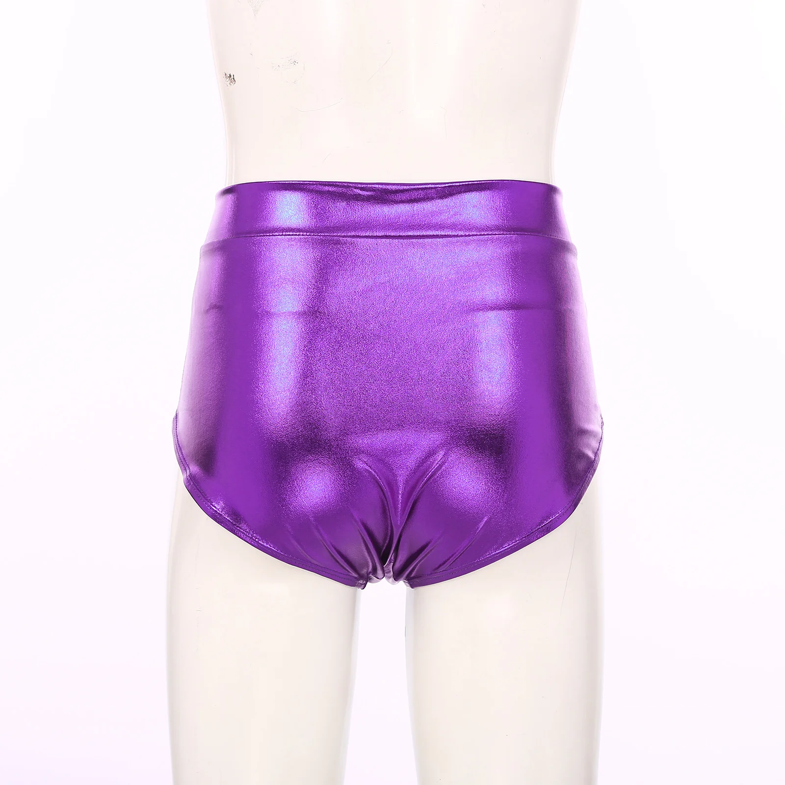 Womens Metallic Booty Shorts Shiny Panties Bikini Briefs Hot Pants Music Festival Rave Pole Dance Bottoms Party Costume Clubwear