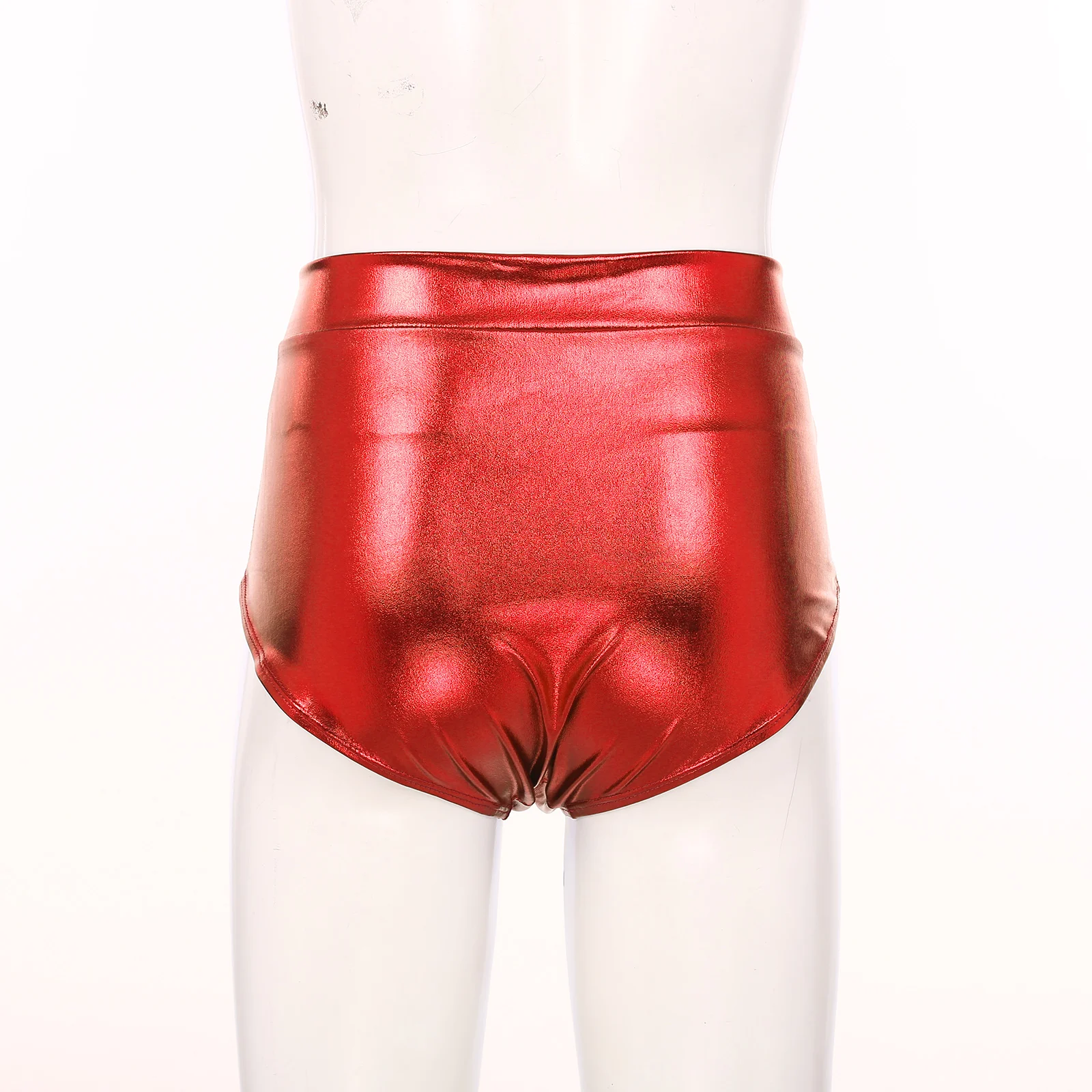 Womens Metallic Booty Shorts Shiny Panties Bikini Briefs Hot Pants Music Festival Rave Pole Dance Bottoms Party Costume Clubwear