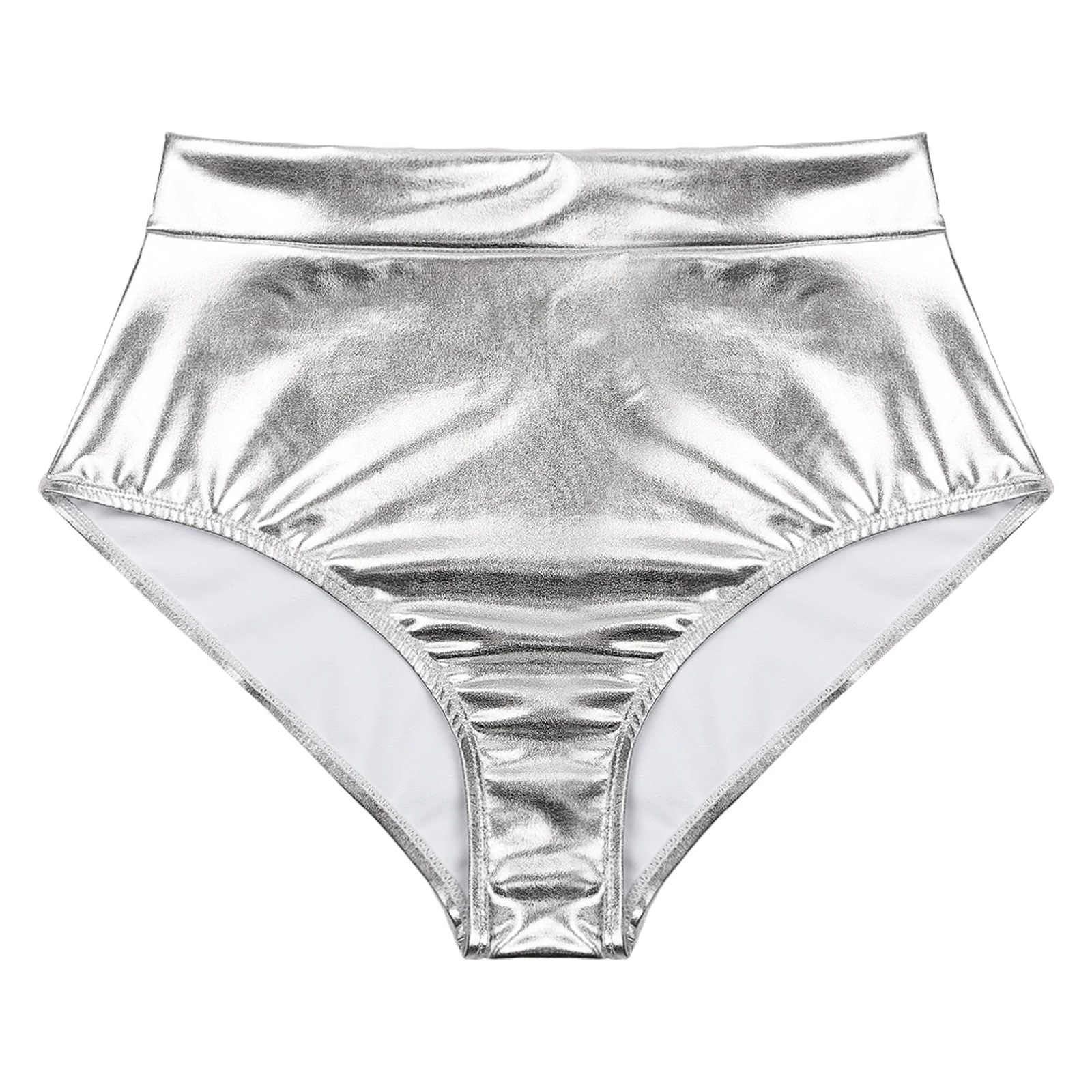 Womens Metallic Booty Shorts Shiny Panties Bikini Briefs Hot Pants Music Festival Rave Pole Dance Bottoms Party Costume Clubwear