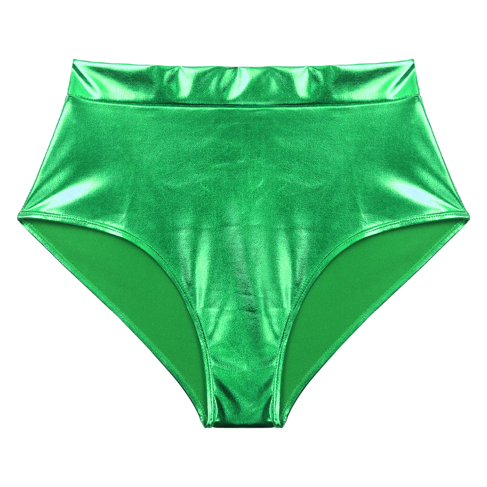 Womens Metallic Booty Shorts Shiny Panties Bikini Briefs Hot Pants Music Festival Rave Pole Dance Bottoms Party Costume Clubwear