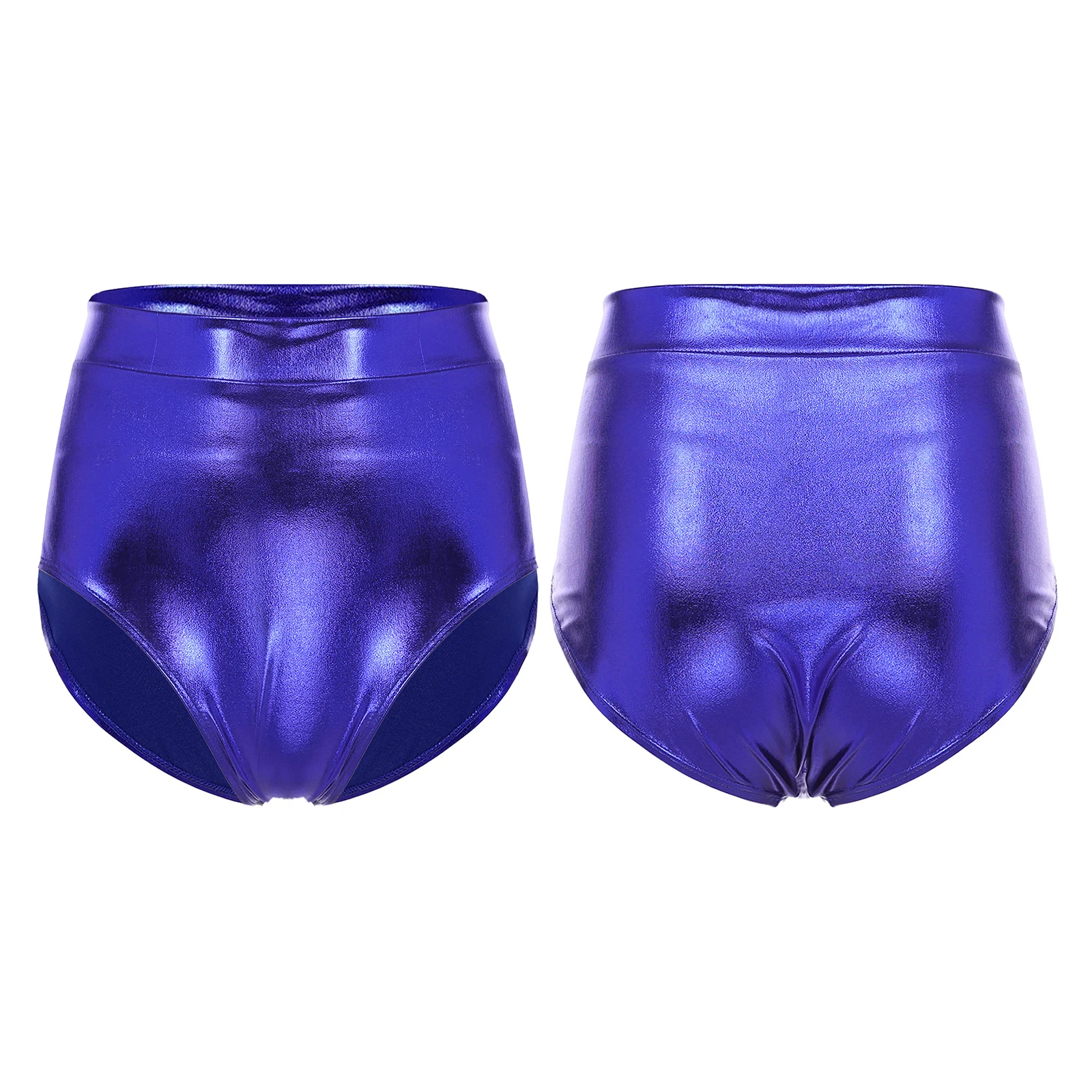 Womens Metallic Booty Shorts Shiny Panties Bikini Briefs Hot Pants Music Festival Rave Pole Dance Bottoms Party Costume Clubwear