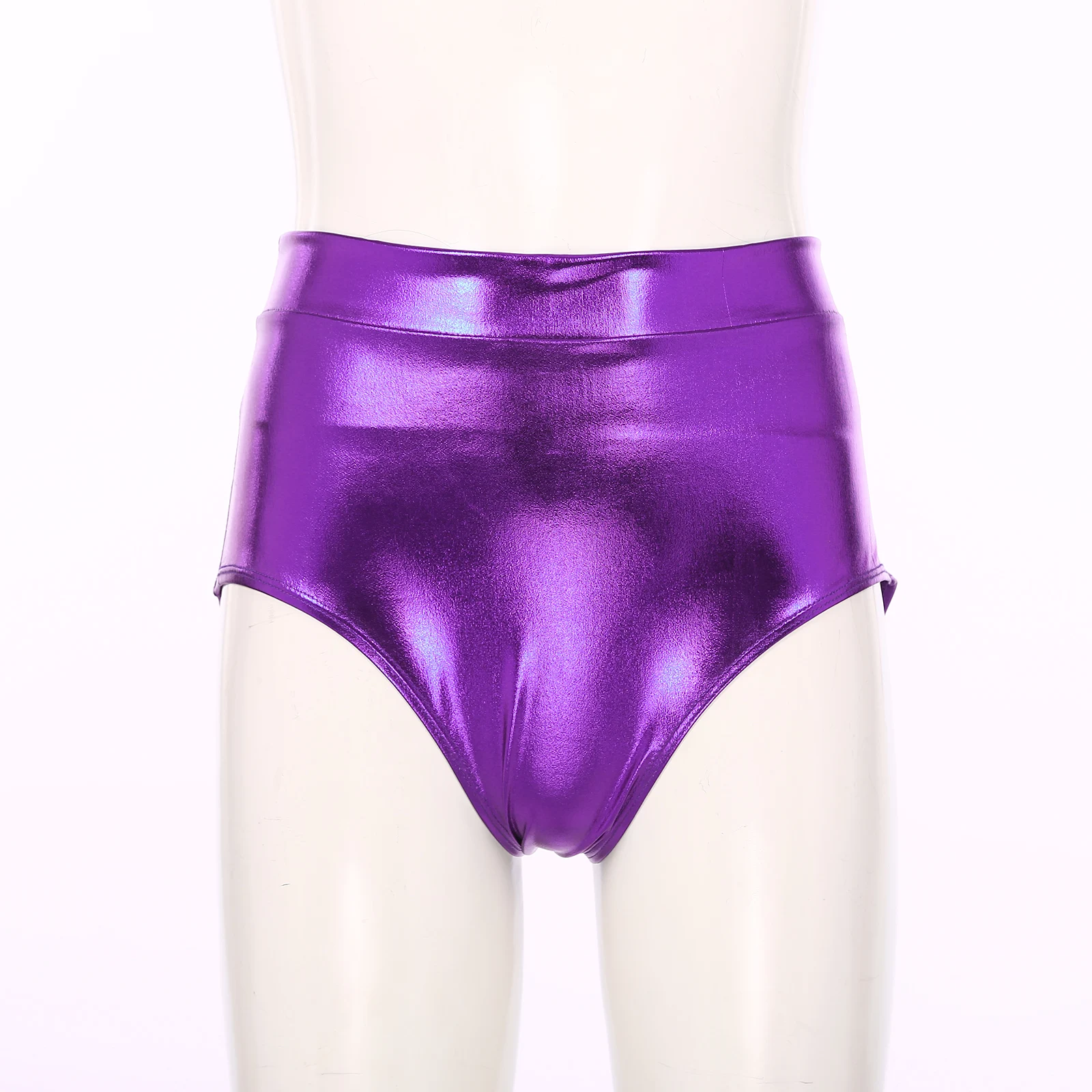 Womens Metallic Booty Shorts Shiny Panties Bikini Briefs Hot Pants Music Festival Rave Pole Dance Bottoms Party Costume Clubwear