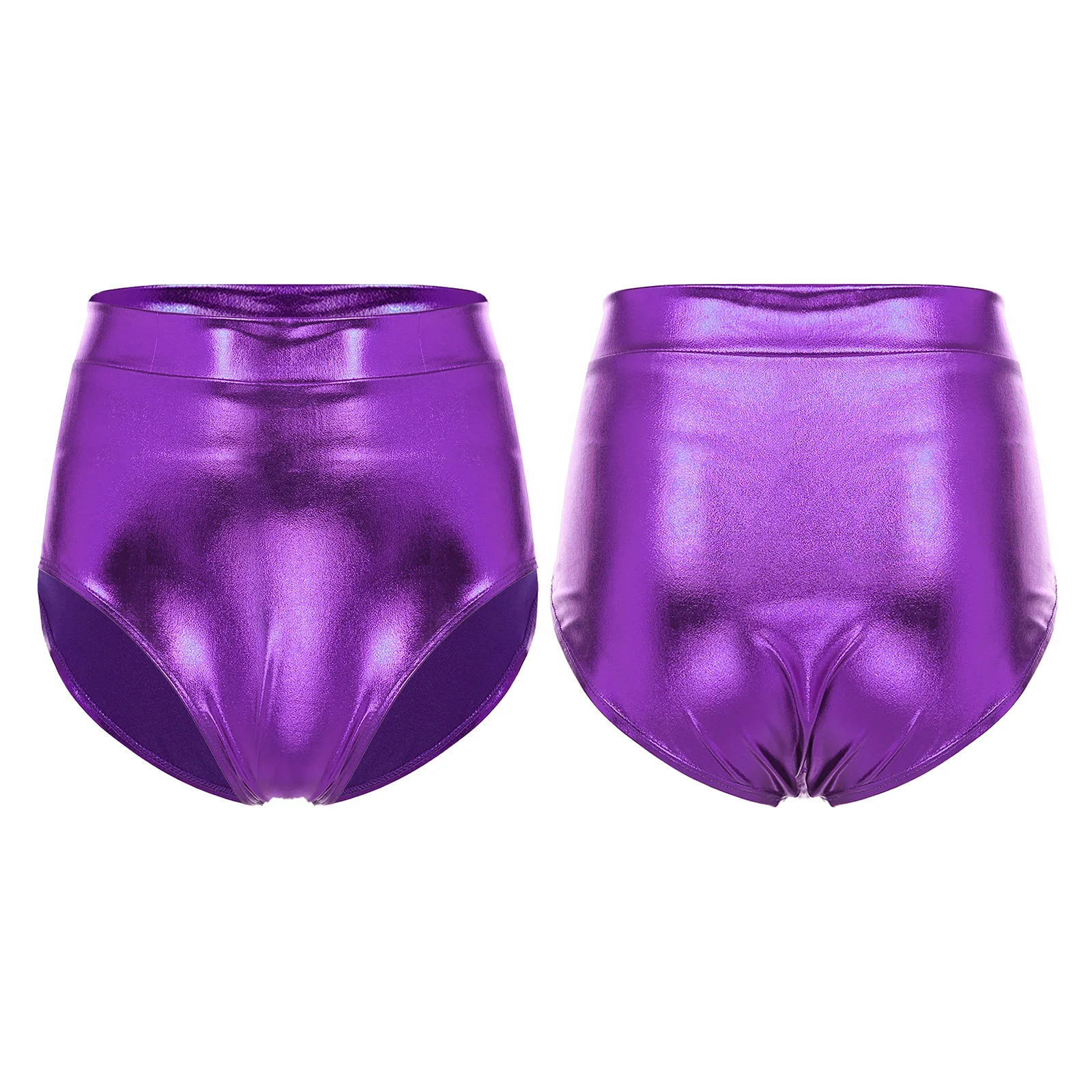 Womens Metallic Booty Shorts Shiny Panties Bikini Briefs Hot Pants Music Festival Rave Pole Dance Bottoms Party Costume Clubwear