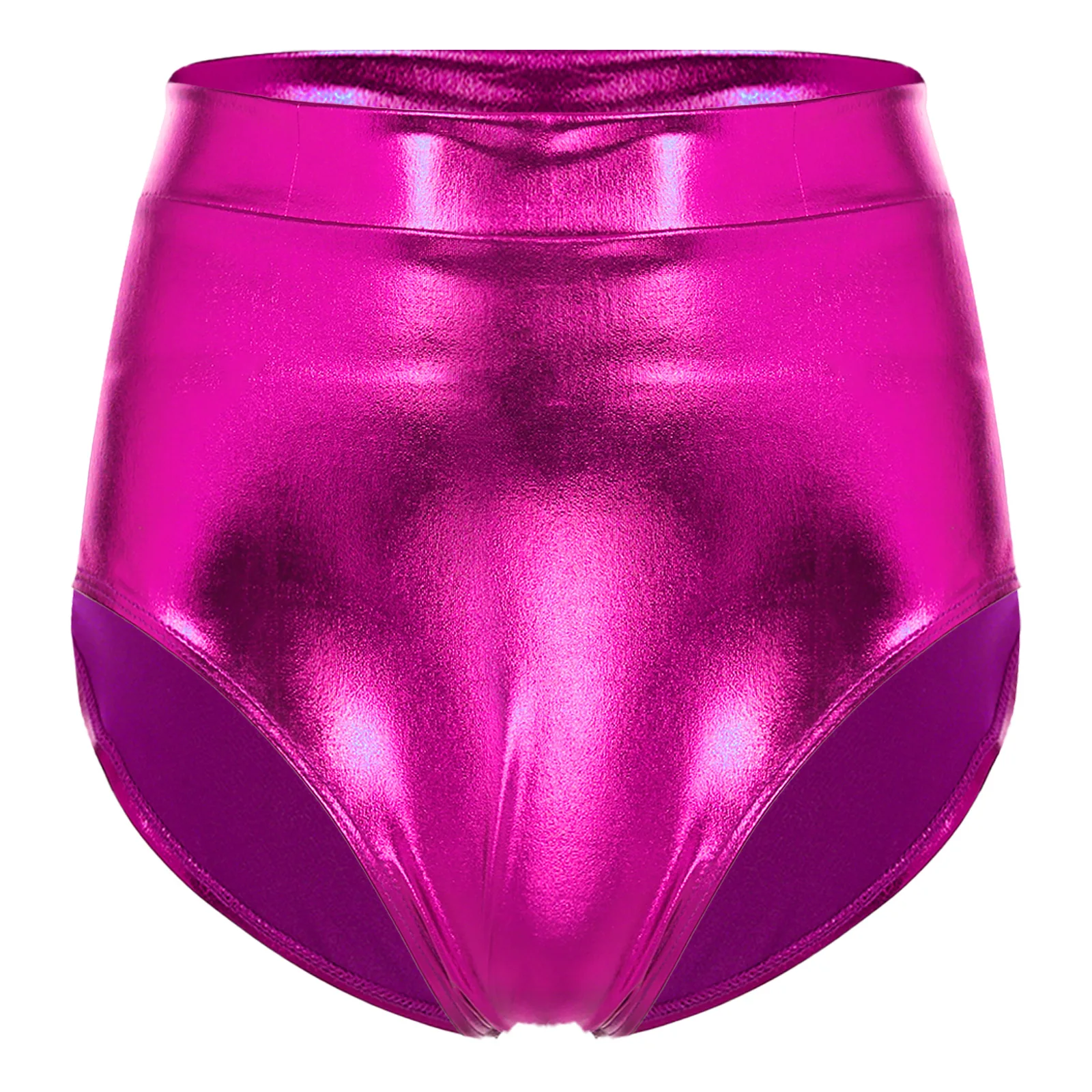 Womens Metallic Booty Shorts Shiny Panties Bikini Briefs Hot Pants Music Festival Rave Pole Dance Bottoms Party Costume Clubwear