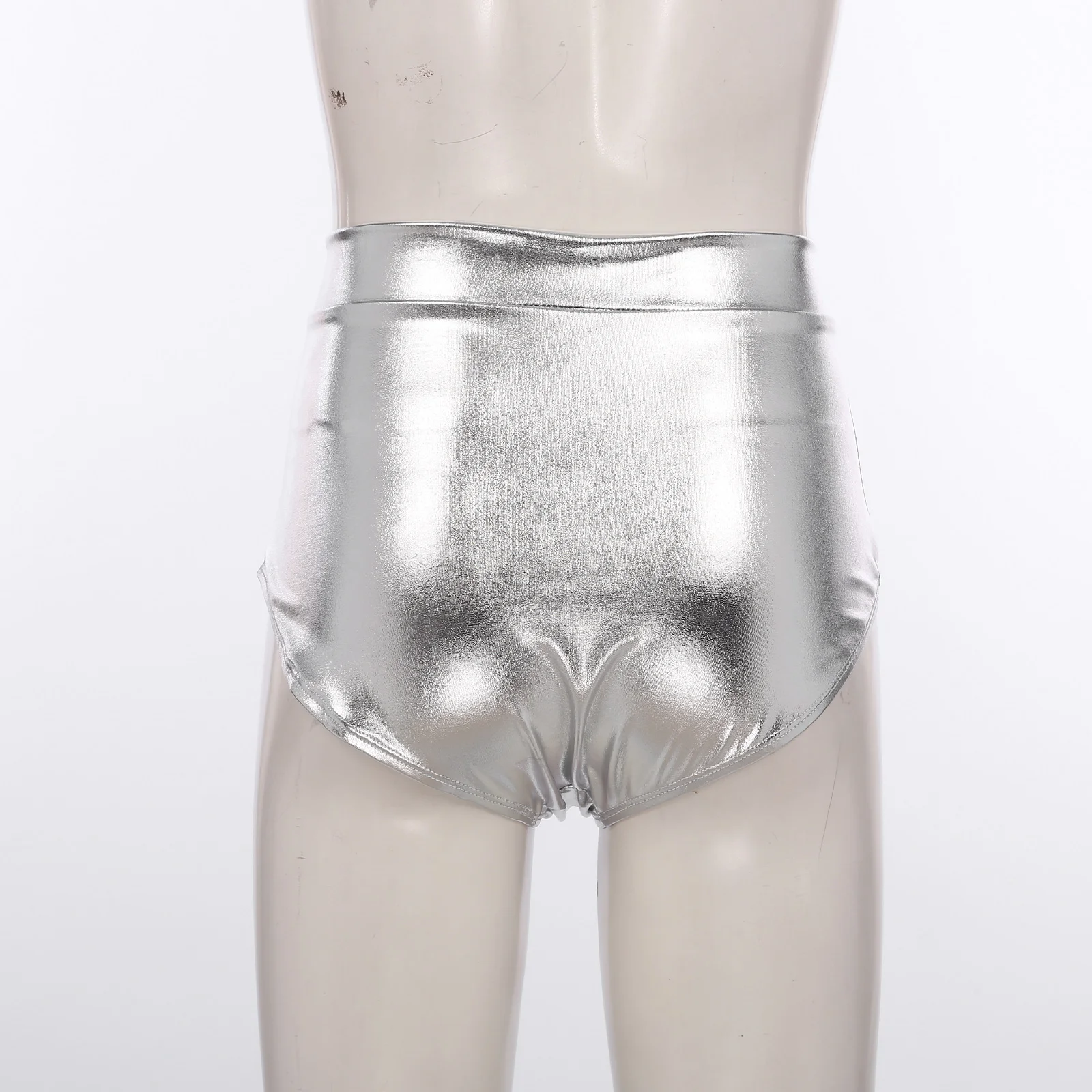 Womens Metallic Booty Shorts Shiny Panties Bikini Briefs Hot Pants Music Festival Rave Pole Dance Bottoms Party Costume Clubwear