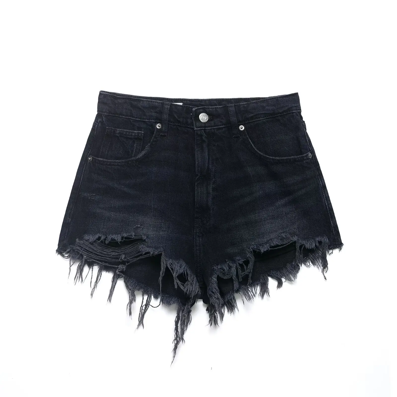 2026 Summer New Women's Hole Shorts Female Fashion High-waisted Casual Short Jeans