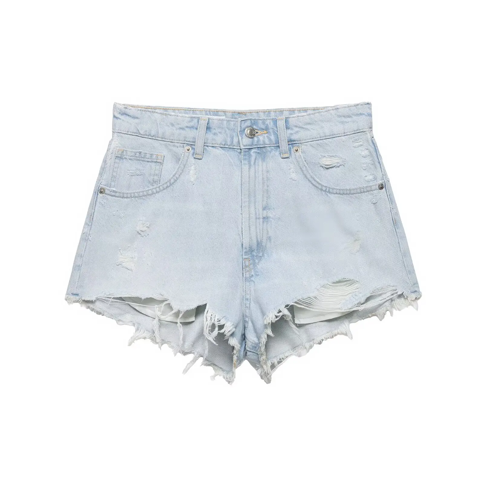 2026 Summer New Women's Hole Shorts Female Fashion High-waisted Casual Short Jeans