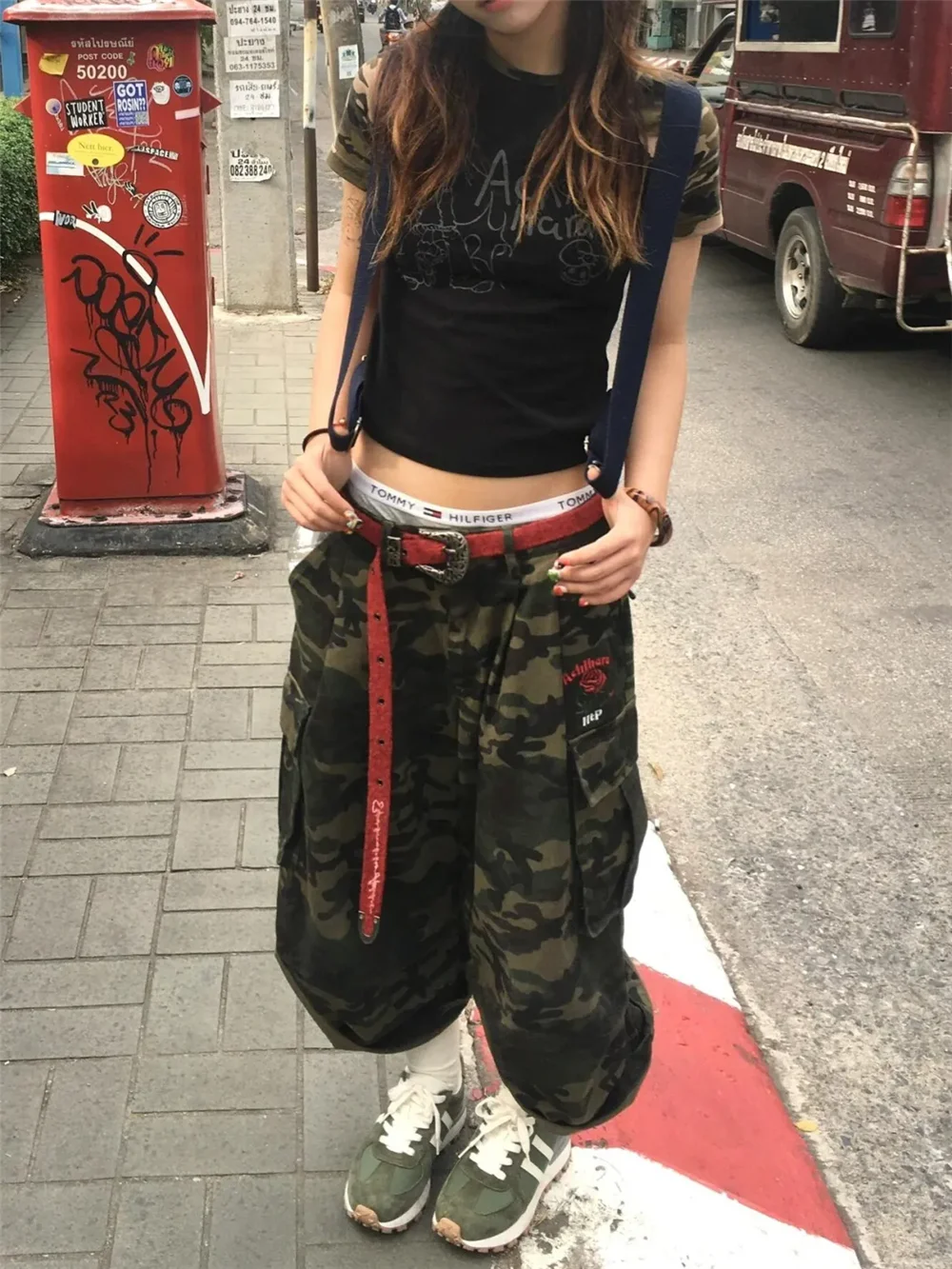 2026 Punk Street Cargo Shorts Woman Casual Summer Camouflage Harajuku Vintage High Waist Loose Y2K Wide Leg Short Women