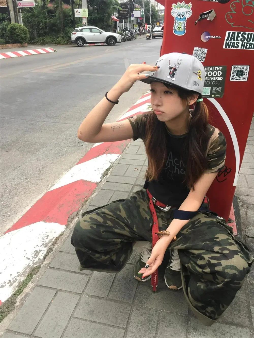 2026 Punk Street Cargo Shorts Woman Casual Summer Camouflage Harajuku Vintage High Waist Loose Y2K Wide Leg Short Women