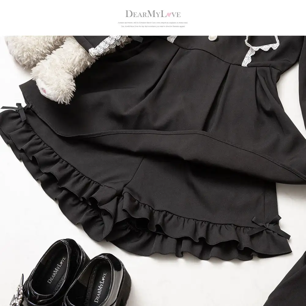 Japanese Mine Style All-Match Bottoming Short Pants Lace Stitching Bow Sweet Cute Elastic High Waist Loose Shorts for Women