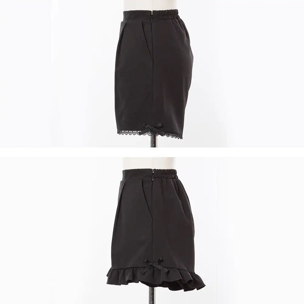 Japanese Mine Style All-Match Bottoming Short Pants Lace Stitching Bow Sweet Cute Elastic High Waist Loose Shorts for Women