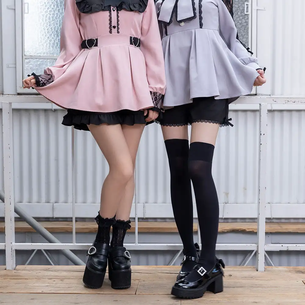 Japanese Mine Style All-Match Bottoming Short Pants Lace Stitching Bow Sweet Cute Elastic High Waist Loose Shorts for Women