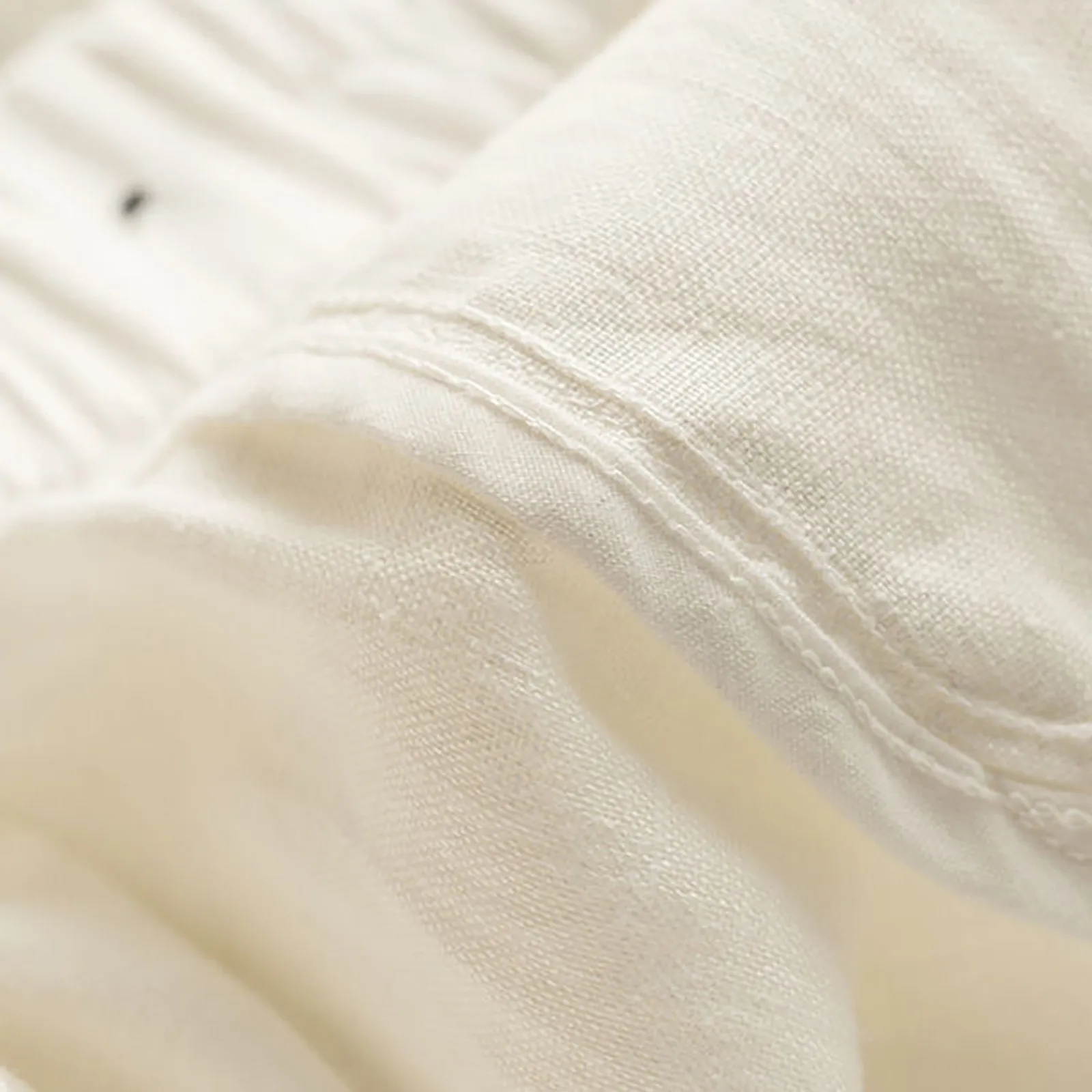 Knee Length Women’S Shorts Summer White Cotton Linen Straight Wide Leg Shorts Thin Breathable Linen Casual Solid Palazzo Pants