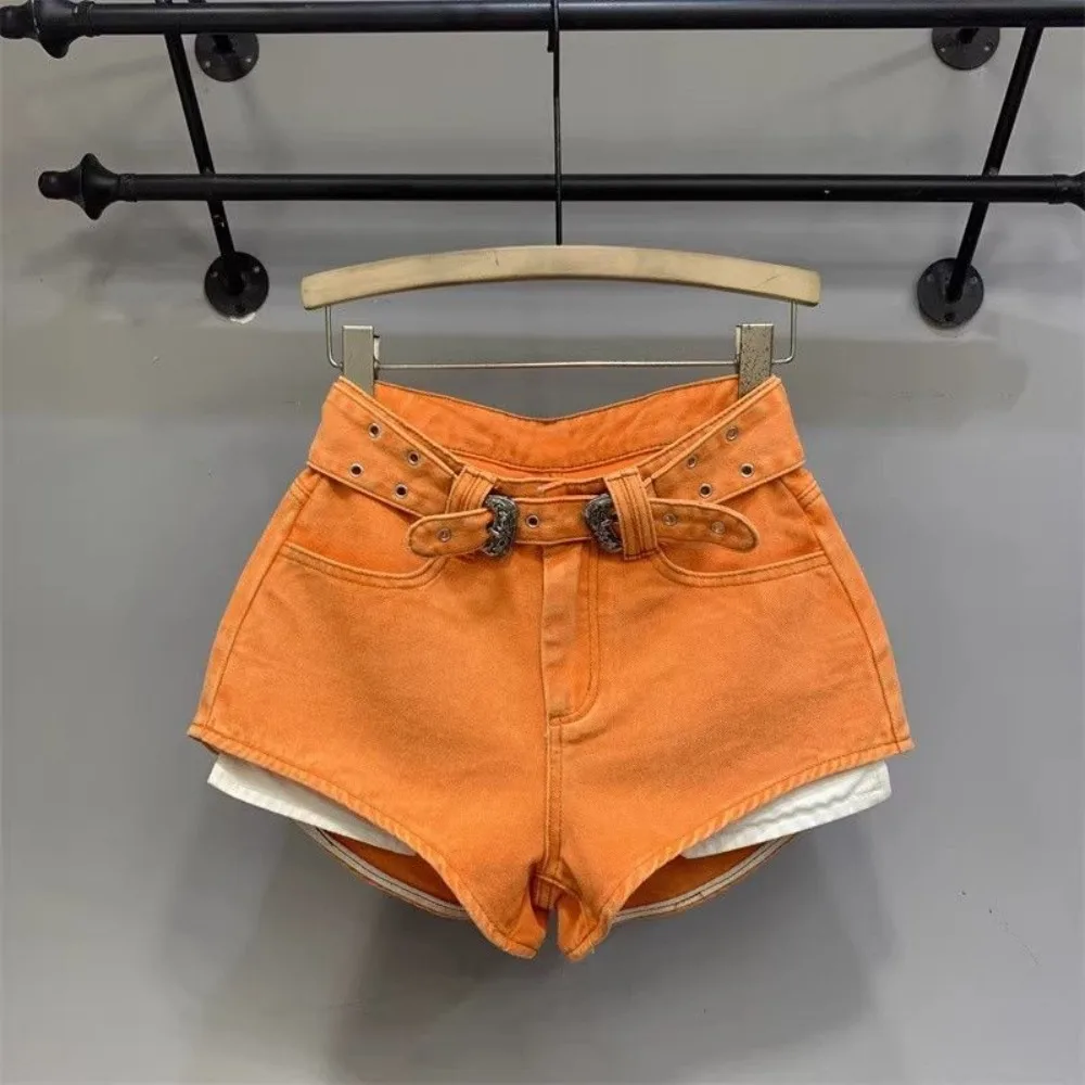 Neploe Slim Short New Spice Girls Femme Pantalon Denim High Waist All-match Trendy Shorts Korea Chic Hip Hop Y2K Goth New Pants
