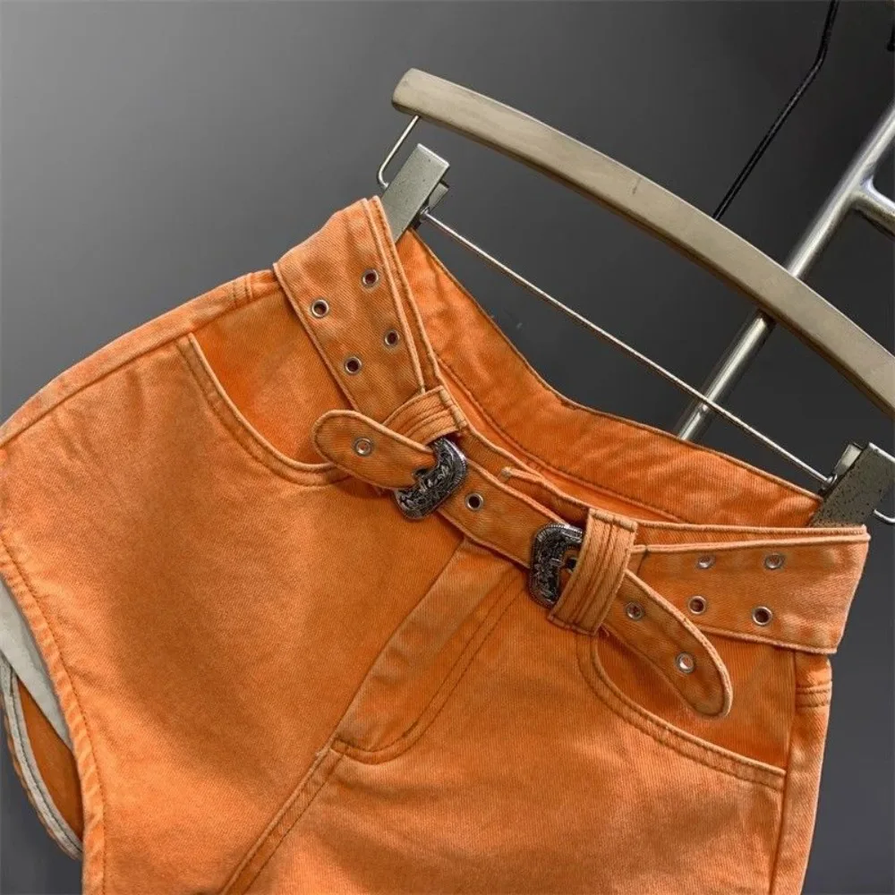 Neploe Slim Short New Spice Girls Femme Pantalon Denim High Waist All-match Trendy Shorts Korea Chic Hip Hop Y2K Goth New Pants