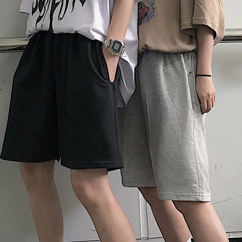 Loose Casual Large Sports Shorts Elastic Waist Korean Style Short High Waist Pants Fitness Running Shorts Women Summer Harajuku