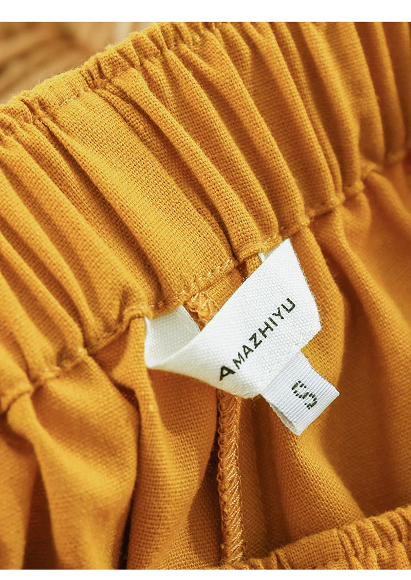Women's High Waist Cotton Linen Shorts 2025 Casual Summer Solid Elastic Harajuku Blue Streetwear Calças Femininas