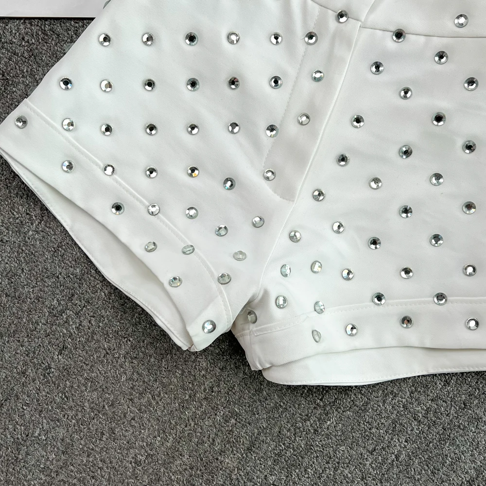 French Chic Summer High Waisted Womens Shorts Sequined Sexy Girl Booty Shorts Streetwear Club Casual Short Pants Dropshipping