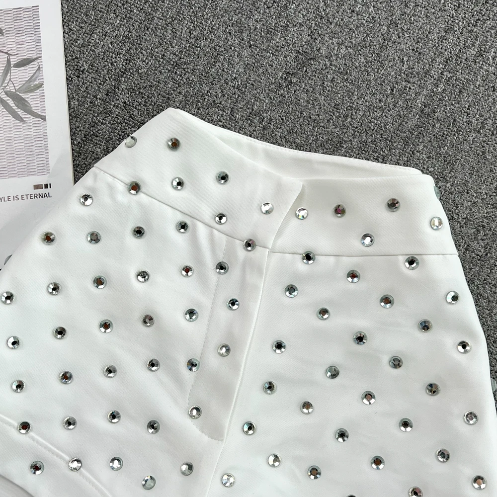 French Chic Summer High Waisted Womens Shorts Sequined Sexy Girl Booty Shorts Streetwear Club Casual Short Pants Dropshipping
