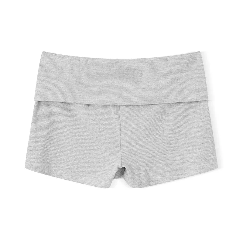 Gaono Kawaii Striped Print Shorts Casual Elastic Low Waist Boyshort Underwear Fairycore Cottage Y2K Retro Comfy Lounge Bottom