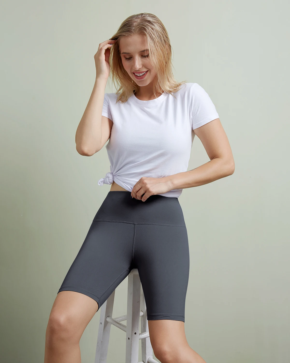 2025 Sexy Gym Shorts Woman Skinny Stretch High Waist Solid Color Shorts Beautiful Coquette Exercise