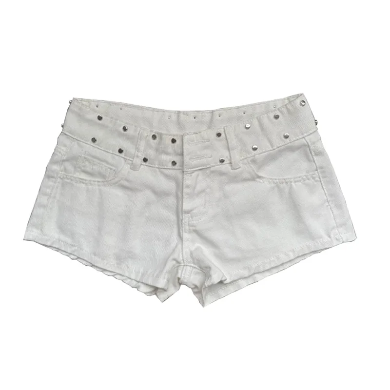 Street Pentagram Print Women Shorts Chic Slim Zippers Pocket Button Female Pants 2026 Trendy Spring Summer Party Lady Trousers