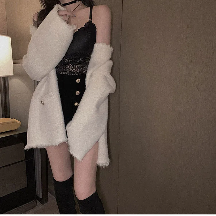 Autumn Winter High Waist Velvet Wide Leg Shorts Women Chic Double Breasted Short Pants Fashion Sexy Bottoms Casual Ropa Mujer