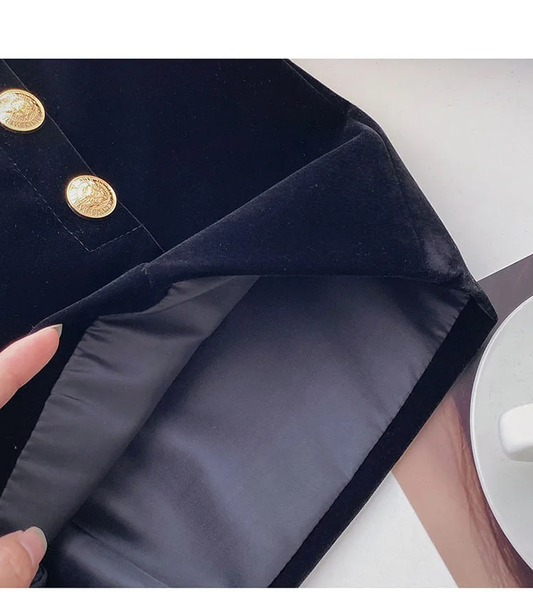 Autumn Winter High Waist Velvet Wide Leg Shorts Women Chic Double Breasted Short Pants Fashion Sexy Bottoms Casual Ropa Mujer
