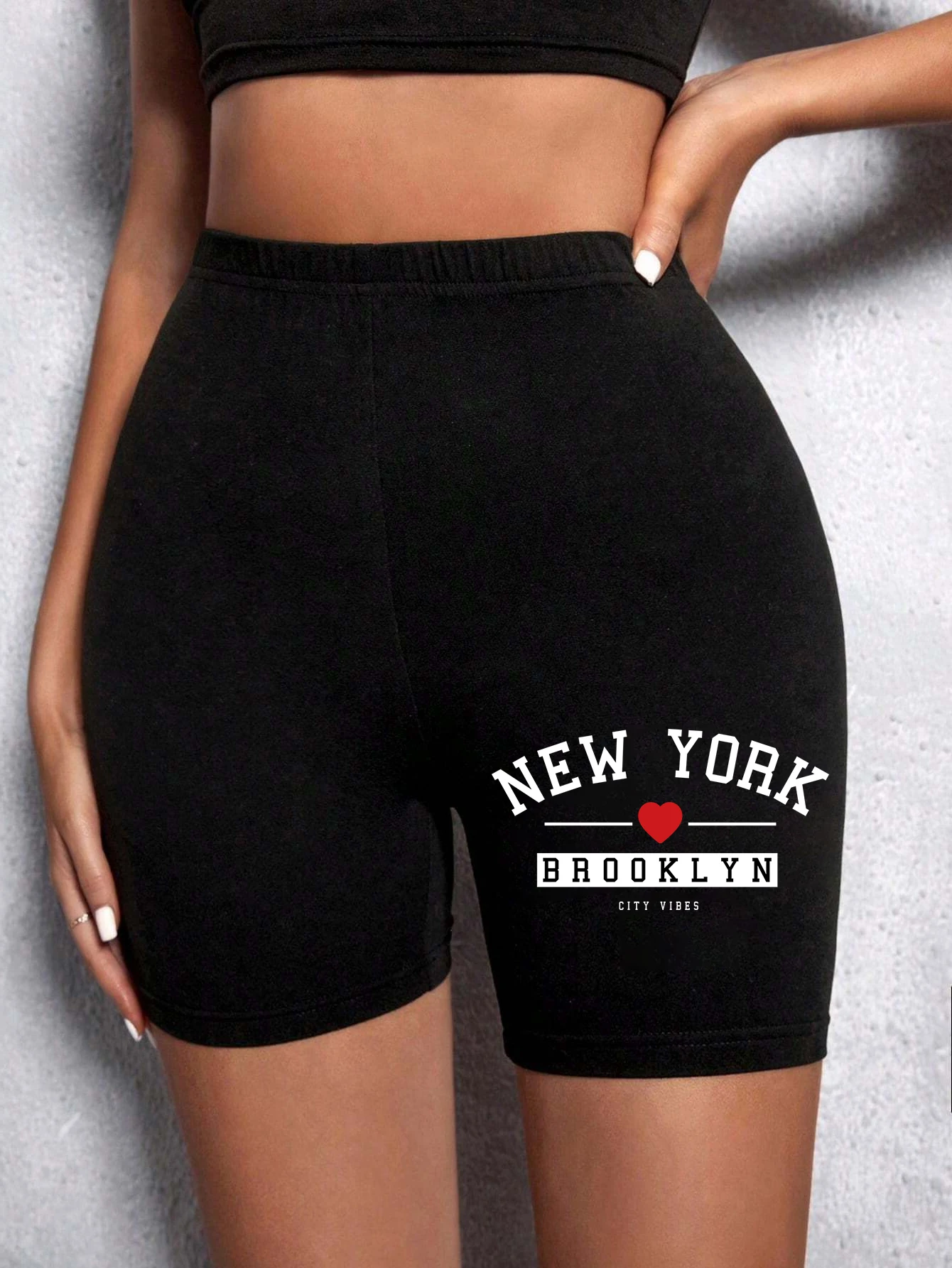 Summer Womens Sports Shorts New York The Emipure City Letter Printing Fitness Short Pantsstretch Thin Soft Female Sport Swear